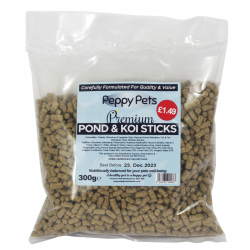 PEPPY PETS POND+KOI NATURAL STICKS 300GM £1.79