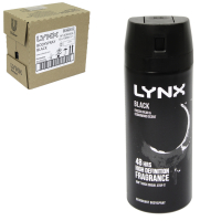 LYNX BODYSPRAY 150ML BLACK X6