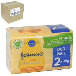 JOHNSONS BABY SOAP WITH HONEY 2X90G X18