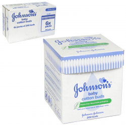 JOHNSONS BABY COTTON BUDS 200'S X6