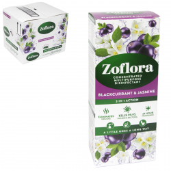 ZOFLORA 500ML CONCENTRATED DISINFECTANT 3IN1 BLACKCURRANT+JASMINE X12