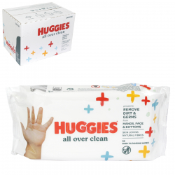 HUGGIES BABY WIPES 56'S ALL OVER CLEAN X10